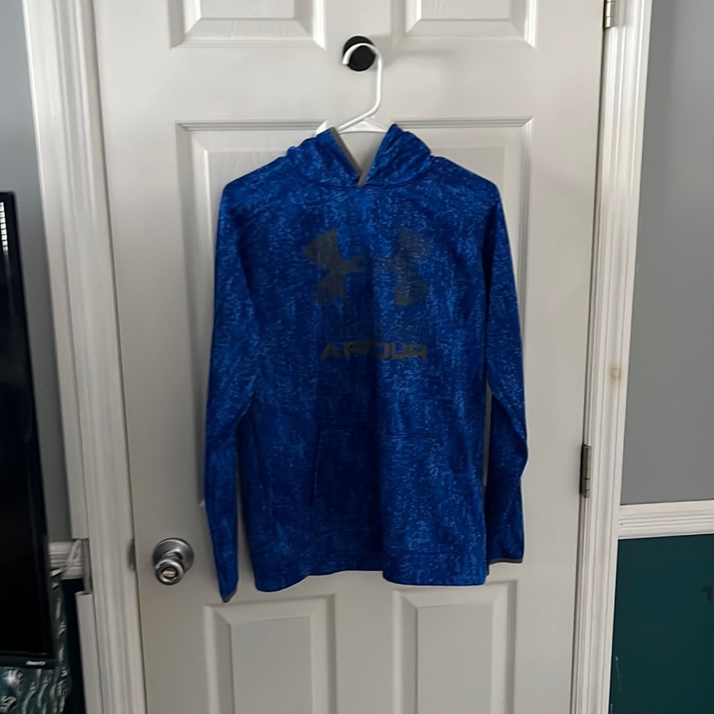 under armour blue and grey hoodie